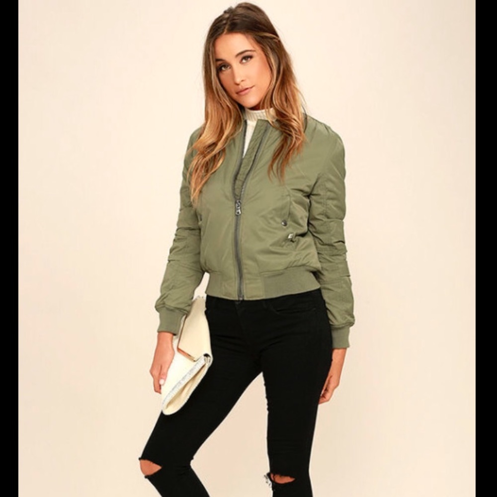 Billabong olive green bomber jacket